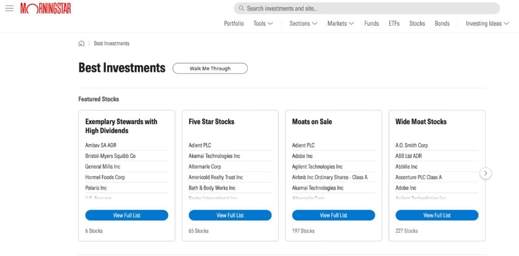 Top Stock Lists