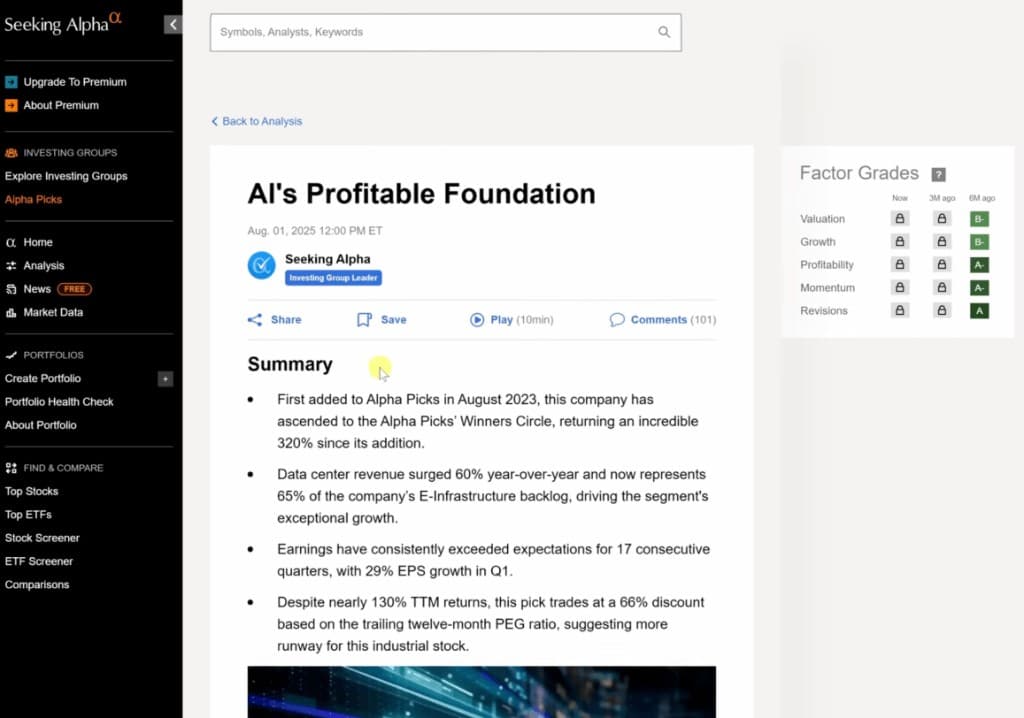 Alpha Pick – Analysis